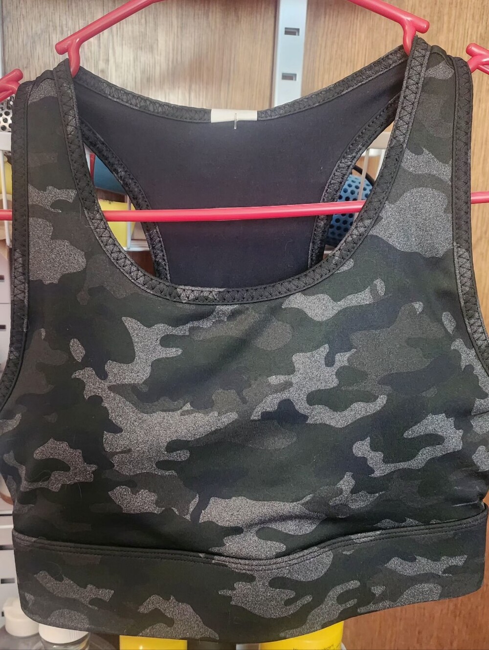 Women’s Camo Sports Bra - Black/Gray By Fabletics Size XS
